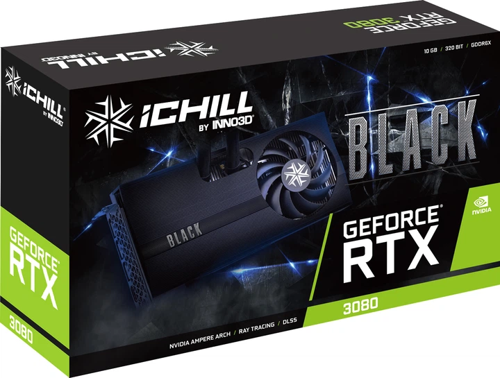 Видеокарта INNO3D PCI-Ex GeForce RTX 3080 Ichill Black LHR 10GB