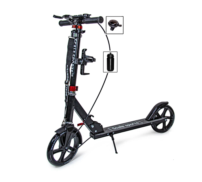 Двухколесный самокат Scale Sports SS-18. Black (складной, ручной тормоз, Led-фонарик) 1201820961 - Фото 1 Двухколесный самокат Scale Sports SS-18. Black (складной, ручной тормоз, Led-фонарик) 1201820961 - изображение 1