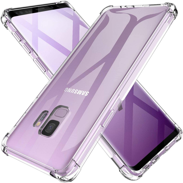 Чехол на Samsung Galaxy S9 прозрачный противоударный cиликоновый кейс ...