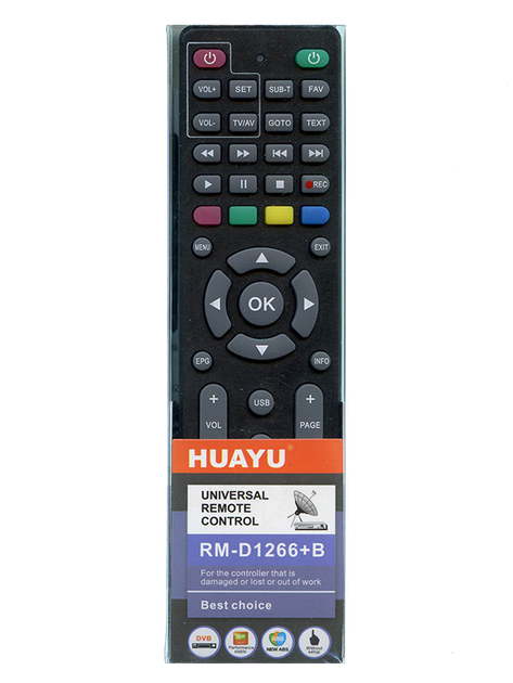 Універсальний пульт HUAYU RM-D1266+B для T2 приставок (2791) - зображення 2