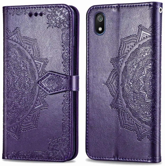 Чехол Vintage для Xiaomi Redmi 7A книжка кожа PU фиолетовый - изображение 2