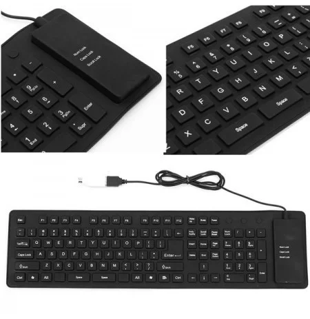 Гумова клавіатура Keyboard Flexible - зображення 2