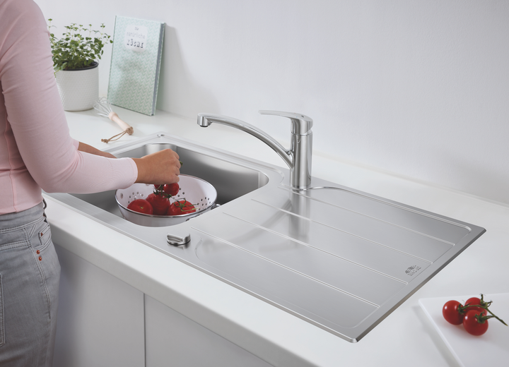 Мойка для кухни GROHE из нержавеющей стали K500 1000x500мм прямоугольная врезная матовая 0.7мм с сифоном 31563SD1 - Фото 5 Мойка для кухни GROHE из нержавеющей стали K500 1000x500мм прямоугольная врезная матовая 0.7мм с сифоном 31563SD1 - изображение 5