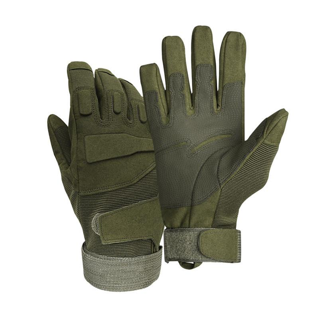 Стильні тактичні рукавички Lesko E002 Army Green M tactical повнопалі (F_4927-30587) - зображення 2