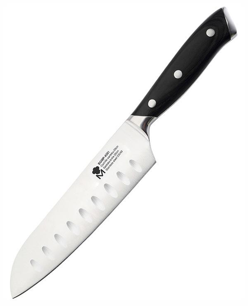 Нож сантоку Bergner Master Pro Stuttgart 17.5см, нержавеющая сталь ...
