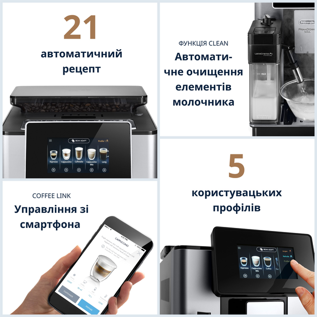 Кофемашина DELONGHI PrimaDonna Soul ECAM610.74.MB - изображение 11