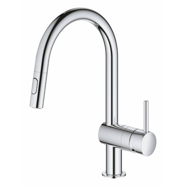 Cмеситель на кухню с вытяжным душем GROHE Minta хром латунь 32321002 ...
