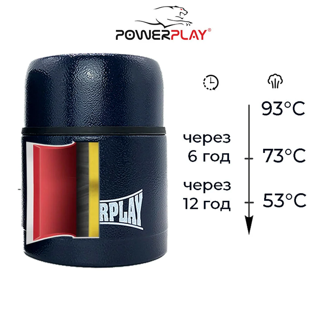 Термос пищевой PowerPlay 9003 Синий 700 мл (PP_9003_700ml_ Blue) - Фото 3 Термос пищевой PowerPlay 9003 Синий 700 мл (PP_9003_700ml_ Blue) - изображение 3