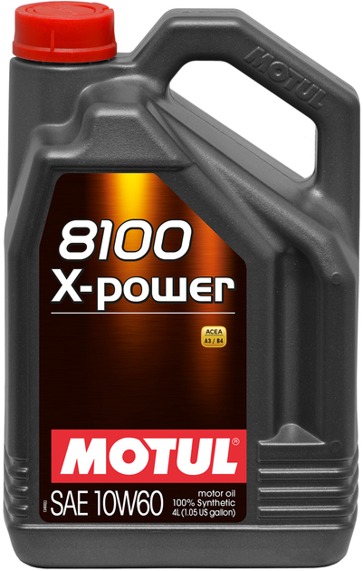 Моторное масло Motul 8100 X-power SAE 10W-60 4 л (106143) - Фото 1 Моторное масло Motul 8100 X-power SAE 10W-60 4 л (106143) - изображение 1