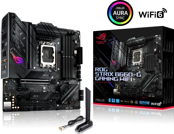 マザーボード ASUS ROG STRIX B660-G GAMING WIFI DDR5 Материнская плата Asus ROG STRIX B660-G Gaming Wi-Fi (s1700, Intel