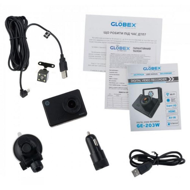 Відеореєстратор Globex GE-203W DualCam - зображення 4