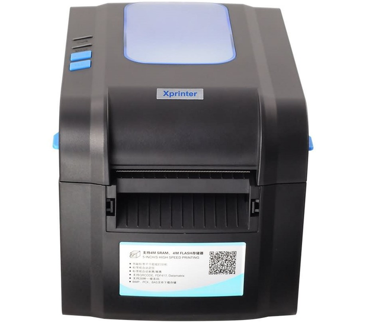 Принтер этикеток Xprinter XP-370B Black с отделителем этикетки - изображение 3
