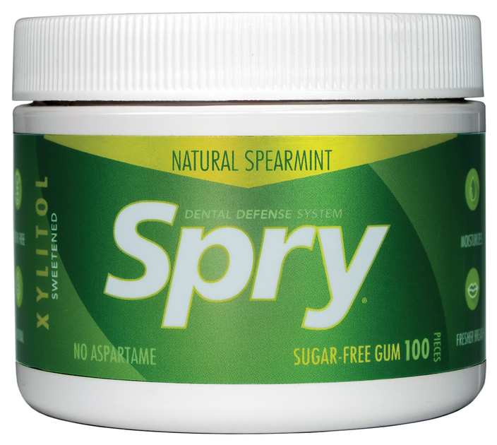 Натуральная жевательная резинка Spry с мятой и ксилитом 100 шт (GSP100 ...