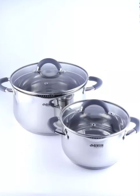 Набор кастрюль Benson 5 предметов из нержавеющей стали (BN-236) - изображение 3