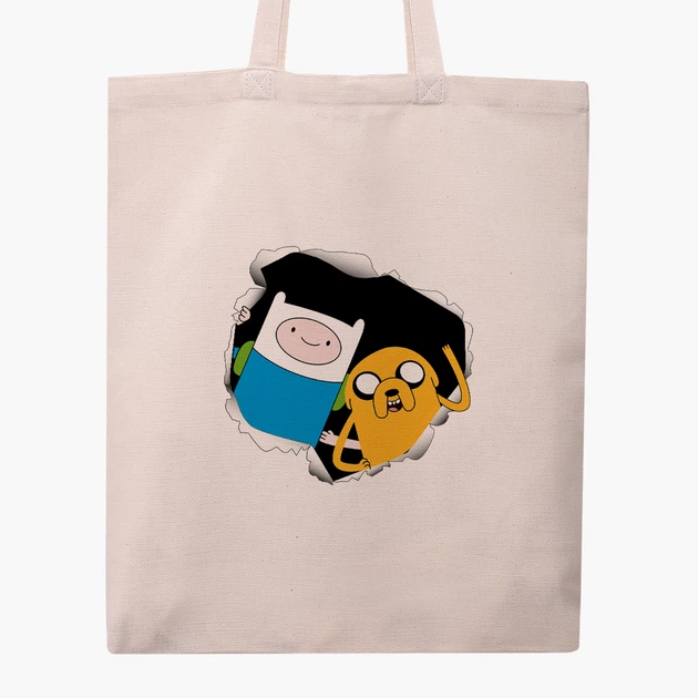 Эко сумка шоппер Время Приключений Финн и Джейк пес (Adventure Time Finn & Jake the dog) (9227-1581) 41x35 см Бежевый - Фото 1 Эко сумка шоппер Время Приключений Финн и Джейк пес (Adventure Time Finn & Jake the dog) (9227-1581) 41x35 см Бежевый - изображение 1