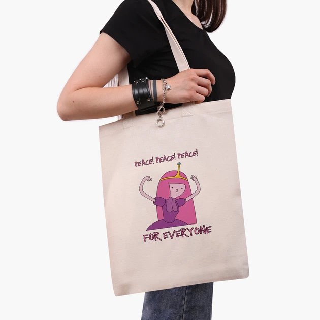 Эко сумка шоппер Время приключений Принцесса бубльгум (Adventure Time Princess Bubblegum) (9227-1576) 41x35 см Бежевый - Фото 2 Эко сумка шоппер Время приключений Принцесса бубльгум (Adventure Time Princess Bubblegum) (9227-1576) 41x35 см Бежевый - изображение 2
