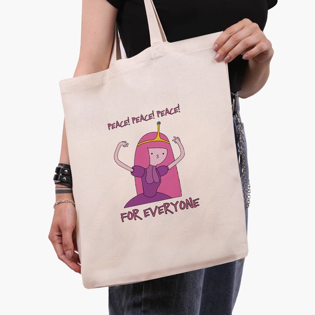 Эко сумка шоппер Время приключений Принцесса бубльгум (Adventure Time Princess Bubblegum) (9227-1576) 41x35 см Бежевый - Фото 3 Эко сумка шоппер Время приключений Принцесса бубльгум (Adventure Time Princess Bubblegum) (9227-1576) 41x35 см Бежевый - изображение 3