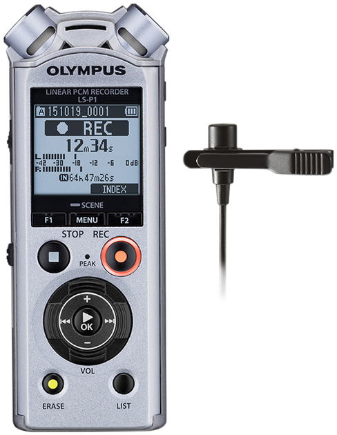 Диктофон цифровий Olympus LS-P1 Lavalier Kit - Фото 1 Диктофон цифровий Olympus LS-P1 Lavalier Kit - зображення 1