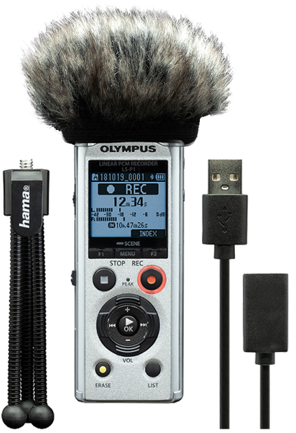 Диктофон цифровий Olympus LS-P1 Podcaster Kit - Фото 1 Диктофон цифровий Olympus LS-P1 Podcaster Kit - зображення 1