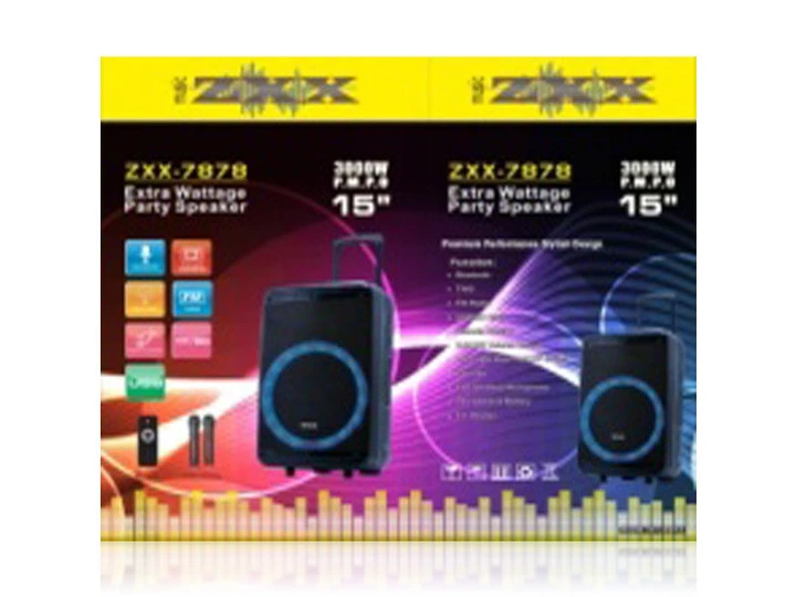 Колонка акумуляторна 15 дюймів з мікрофонами ZPX ORIGINAL 200W (Bluetooth/USB/FM/) - зображення 5