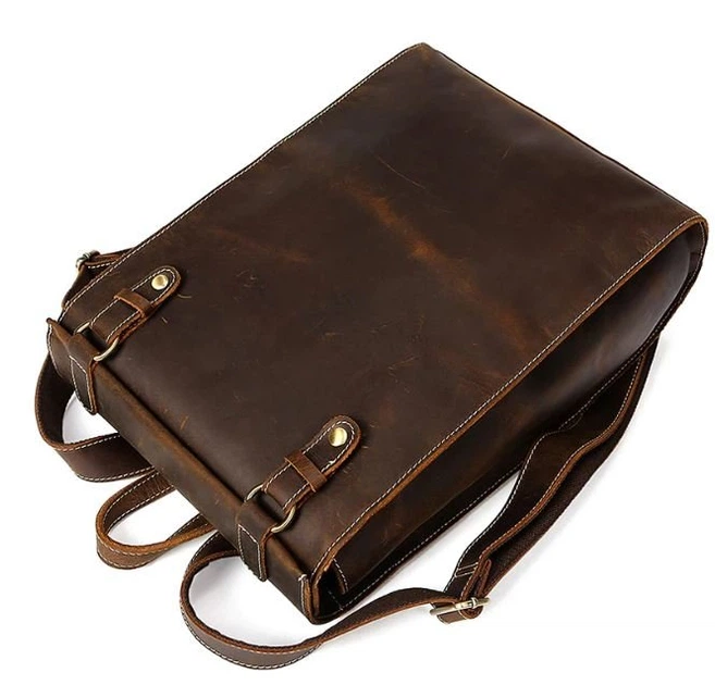 Кожаный рюкзак Vintage 29х41х12 см 000154426 - изображение 5