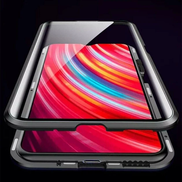 Магнітний чохол із захисним склом для Xiaomi Redmi Note 8T Чорний (085168_1) - Фото 3 Магнітний чохол із захисним склом для Xiaomi Redmi Note 8T Чорний (085168_1) - зображення 3