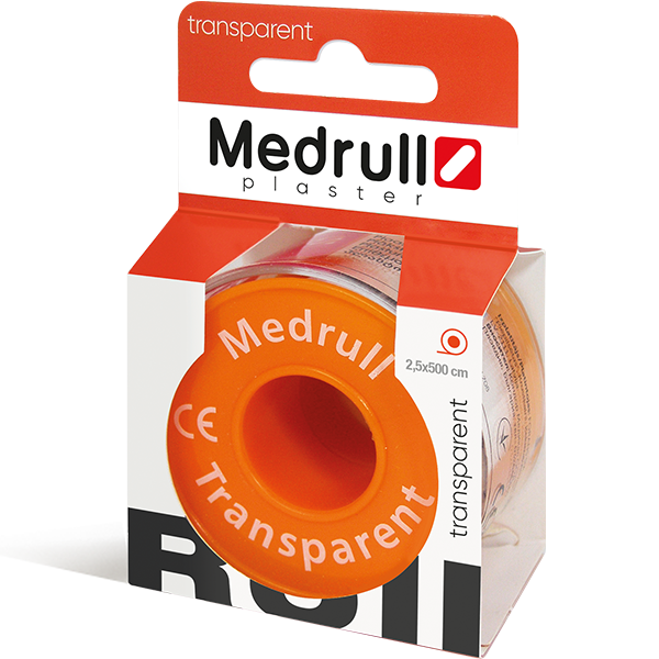 Лейкопластир медичний в рулонах Medrull “Transparent”, розмiр 1,25 см х 500 см. - изображение 1