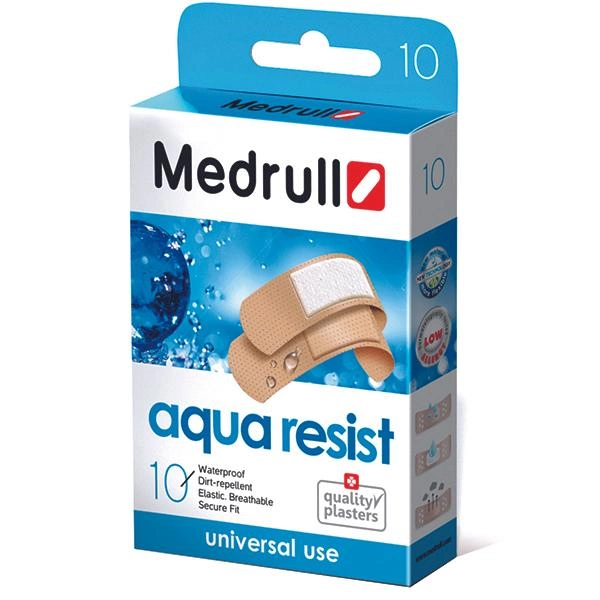 Пластир Medrull "Aqua Resist", з полімерного матеріалу, кількість 10шт - зображення 1