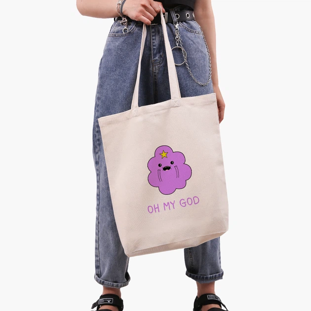 Эко сумка шоппер Время приключений Принцесса пупырка (Adventure Time Lumpy Space Princess) (9227-1575) 41x35x8.5 см Бежевый - Фото 4 Эко сумка шоппер Время приключений Принцесса пупырка (Adventure Time Lumpy Space Princess) (9227-1575) 41x35x8.5 см Бежевый - изображение 4