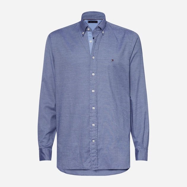 Сорочка Tommy Hilfiger Flex Jaspe Dobby Shi MW0MW10674 S Sodalite Blue (8719859340299) - зображення 5