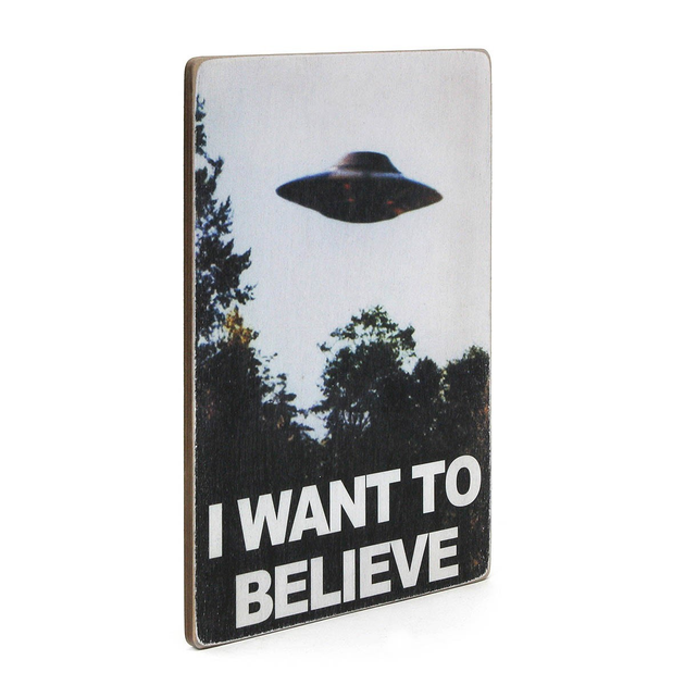 Деревянный постер Wood Posters "The X-Files. I want to believe" (A4 ...