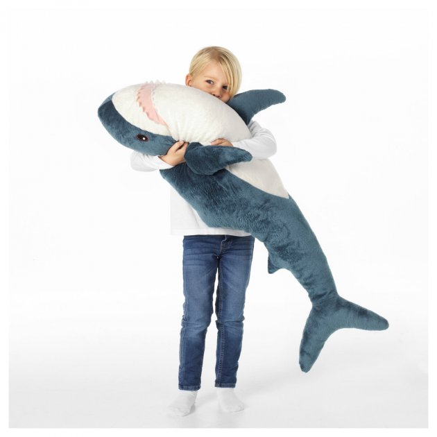 Описание - Мягкая игрушка акула 50-80-100 см плюшевая подушка обнимашка (аналог ИКЕА)