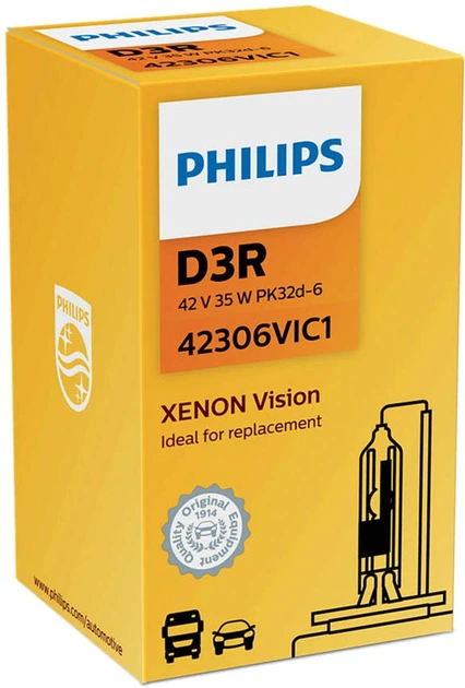 Автолампа Ксенон Philips D3R 42306 VI 42V 35W PK32d-6 C1 (8727900364835) - Фото 1 Автолампа Ксенон Philips D3R 42306 VI 42V 35W PK32d-6 C1 (8727900364835) - зображення 1