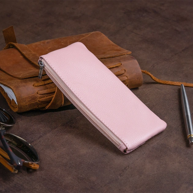 Жіноча ключниця-гаманець ST Leather з натуральної шкіри рожевий колір з кишенькою та блискавкою (bg193fash53) - зображення 8