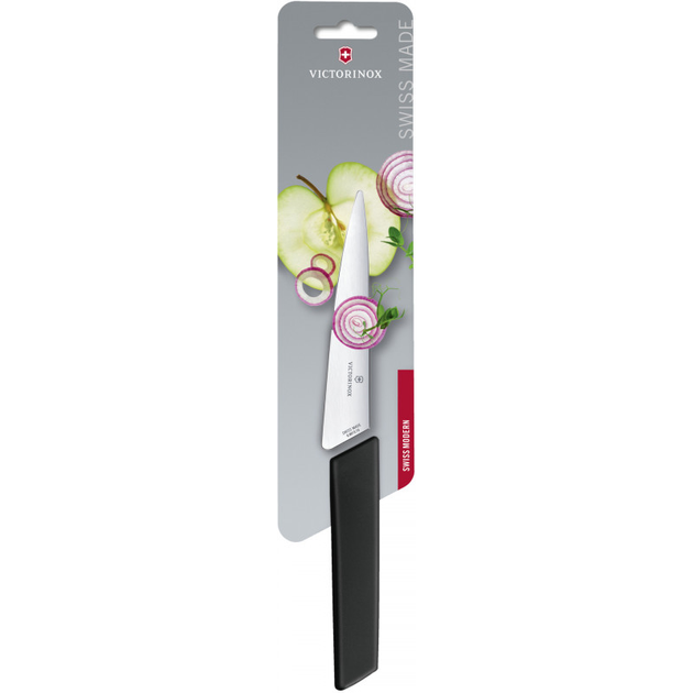 Кухонный нож Victorinox Swiss Modern Kitchen 15см с черн. ручкой (блистер) - зображення 1