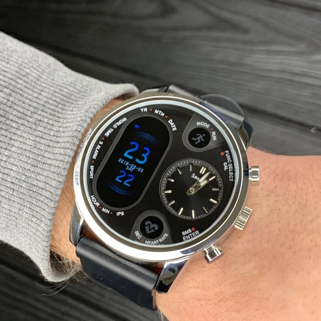 Мужские смарт часы AirPlus T3 Pro Smart Watch c механическим и цифровым циферблатами. Металлический корпус. - изображение 10