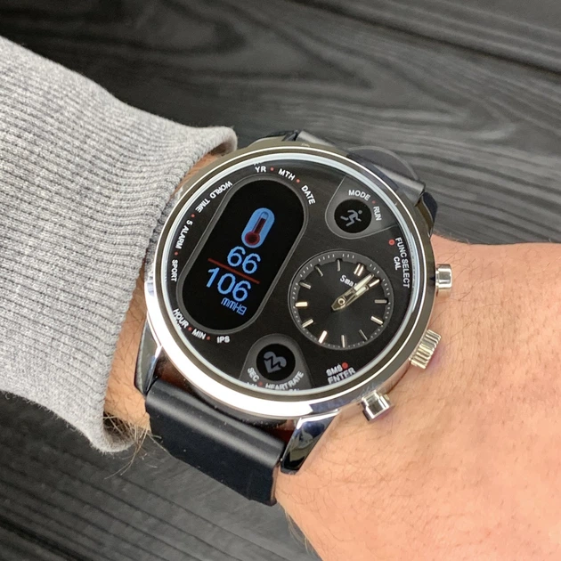 Мужские смарт часы AirPlus T3 Pro Smart Watch c механическим и цифровым циферблатами. Металлический корпус. - изображение 11