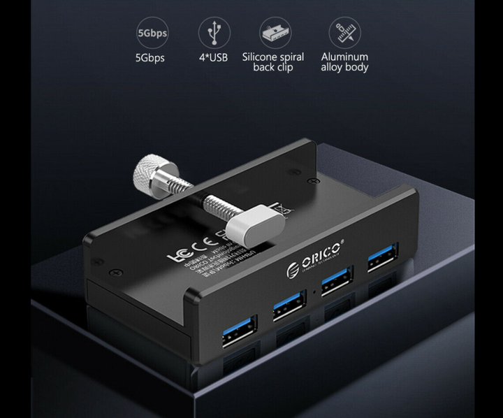 USB-хаб Orico MH4PU-P USB 3.0 4 порта концентратор USB hub разветвитель чёрный - изображение 3