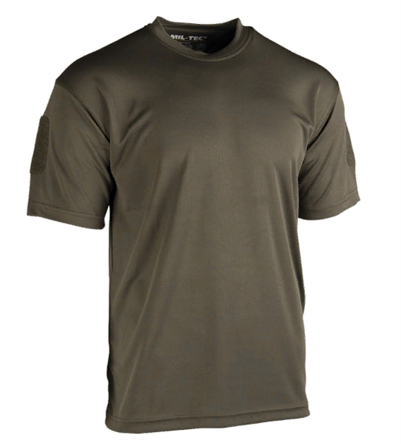 Тактическая потоотводящая футболка Mil-tec Coolmax цвет олива размер размер S (11081001_S) - изображение 1