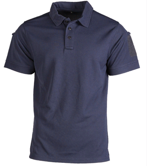 Тактична потовідвідна футболка-поло Mil-tec темно-синя розмір L (10961003_L) - зображення 1