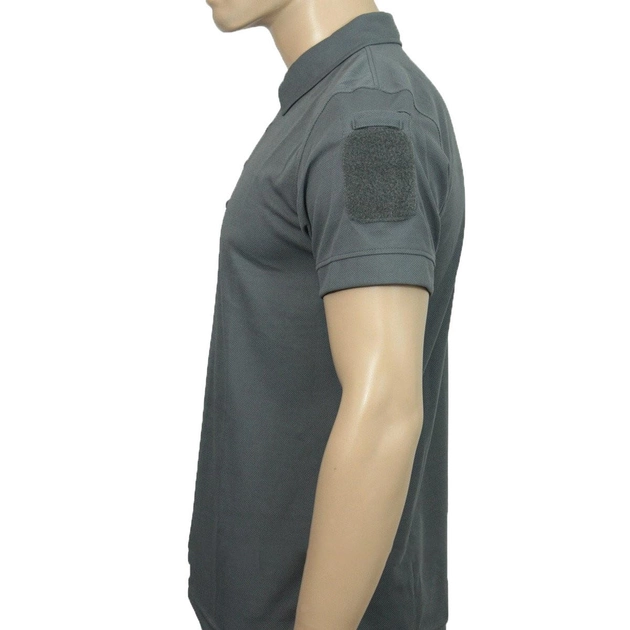 Тактична потовідвідна футболка-поло Mil-tec Coolmax сіра розмір 2XL (10961008_2XL) - зображення 2
