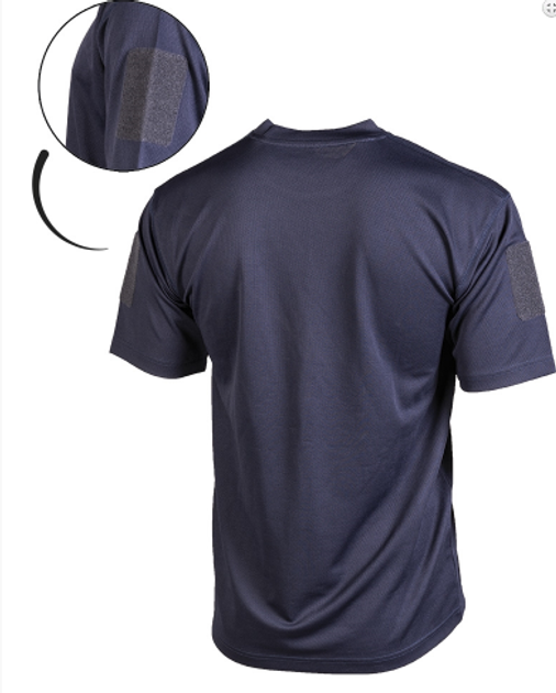Тактическая потоотводящая футболка Mil-tec Coolmax цвет темно-синий размер M (11081003_M) - изображение 2