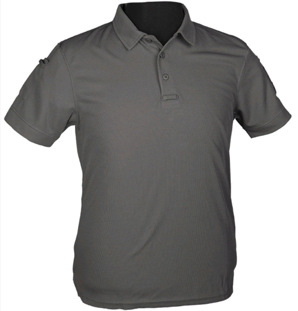 Тактична потовідвідна футболка-поло Mil-tec Coolmax сіра розмір XL (10961008_XL) - зображення 1