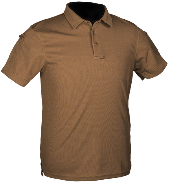 Тактична потовідвідна футболка-поло Mil-tec Coolmax койот розмір 3XL (10961019_3XL) - зображення 1