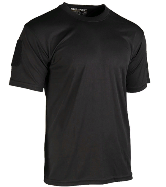 Тактична потовідвідна футболка Mil-tec Coolmax Колір Чорний Розмір S (11081002_S) - зображення 1