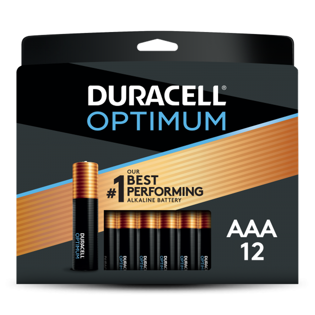 Щелочные батарейка Duracell Optimun AAA LR03 12 шт - Фото 1 Щелочные батарейка Duracell Optimun AAA LR03 12 шт - изображение 1