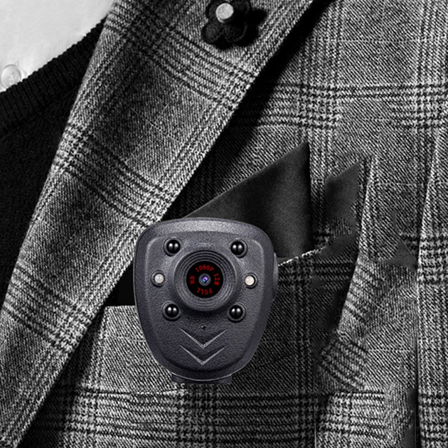 Мини камера PoliceCam SQ502 нагрудный видеорегистратор 1080P с встроенной памятью 32 Гб, клипсой и мощным аккумулятором - изображение 8