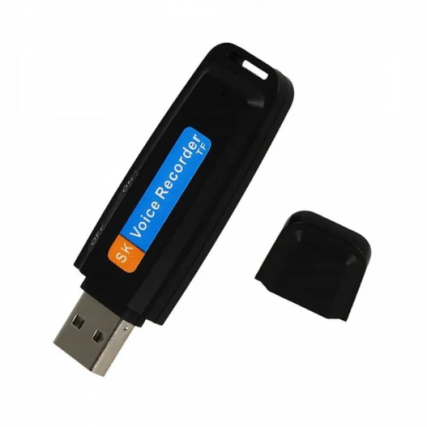 Цифровой диктофон портативный SK Voice Recorder в виде флешки с поддержкой карты памяти до 32 Гб, Black - изображение 3