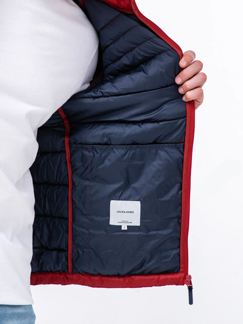 Куртка Jack & Jones JJEACE PUFFER COLLAR STS L Красный 12189878-Red Dahlia - изображение 6