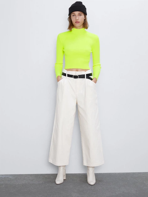 Топ женский Zara 6771/124/301 S Лимонный (06771124301024